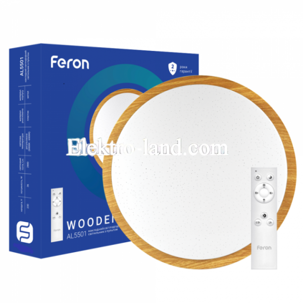 Светодиодный светильник smart 36w 2880lm wooden feron 